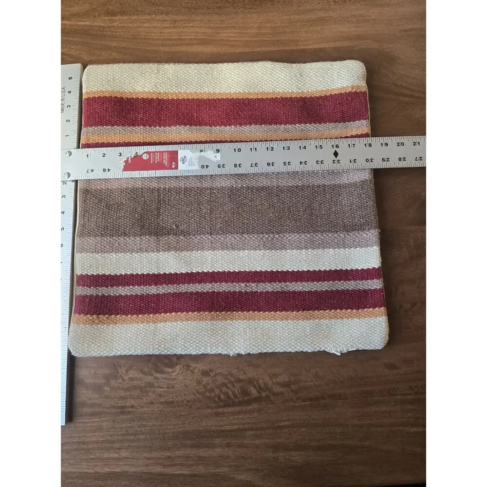 Hand-woven wool Kilim-style Pillow Cover